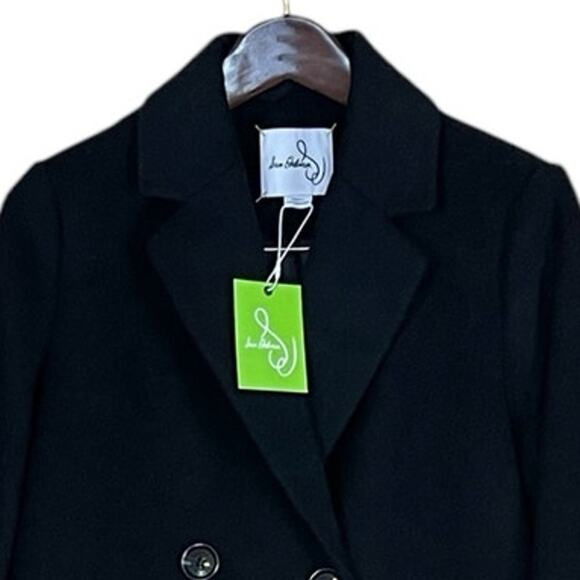 Sam Edelman Womens Black Wool Blend Double Breasted Cutaway Coat Size Small NEW - Picture 7 of 10